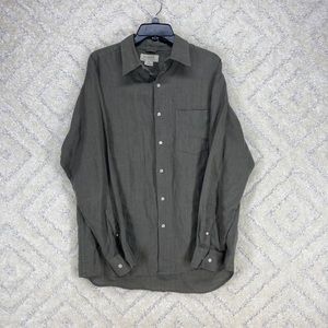 j crew long sleeve button up mens size medium green vintage